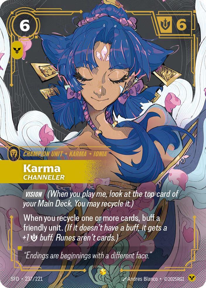 Karma - Channeler (Overnumbered) 237/221 card from Spiritforged