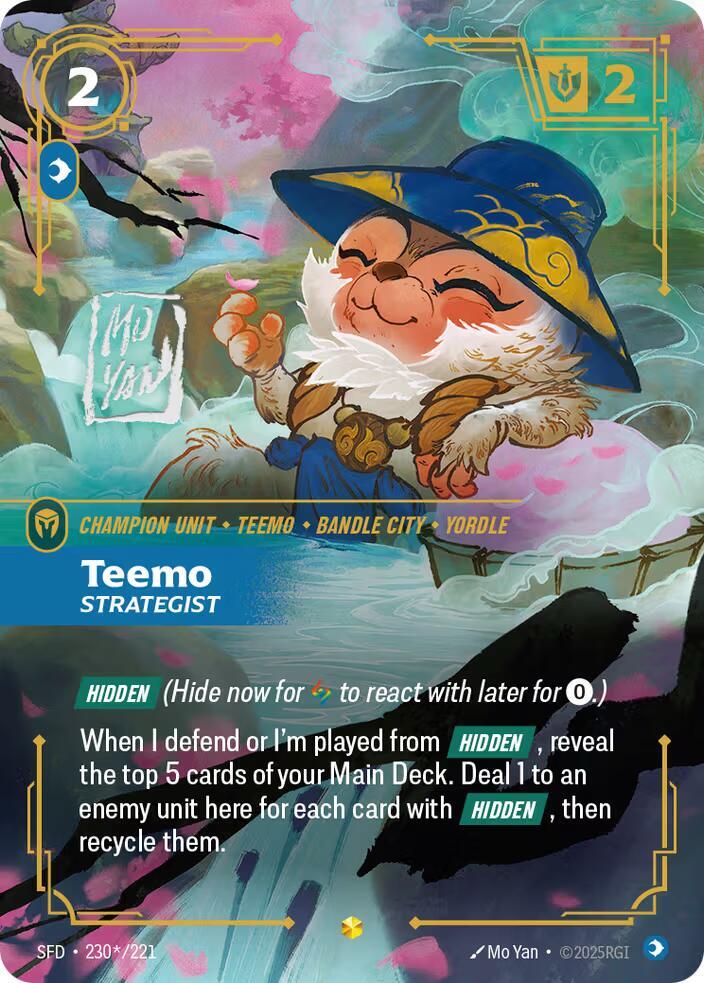 Teemo - Strategist (Signature) 230*/221 card from Spiritforged
