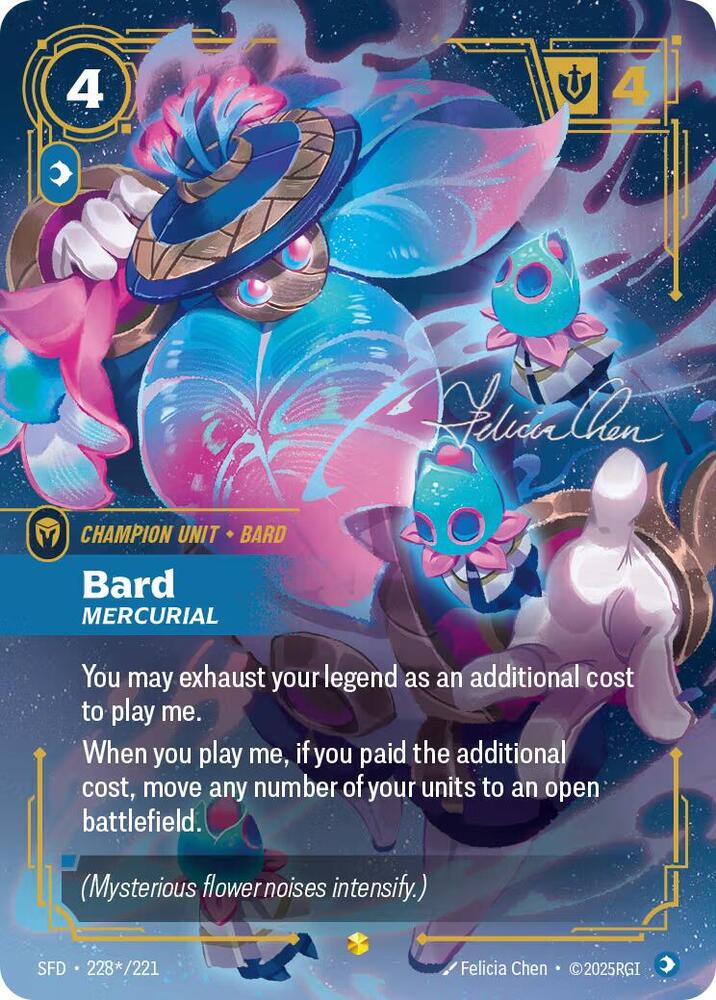 Bard - Mercurial (Signature) 228*/221 card from Spiritforged