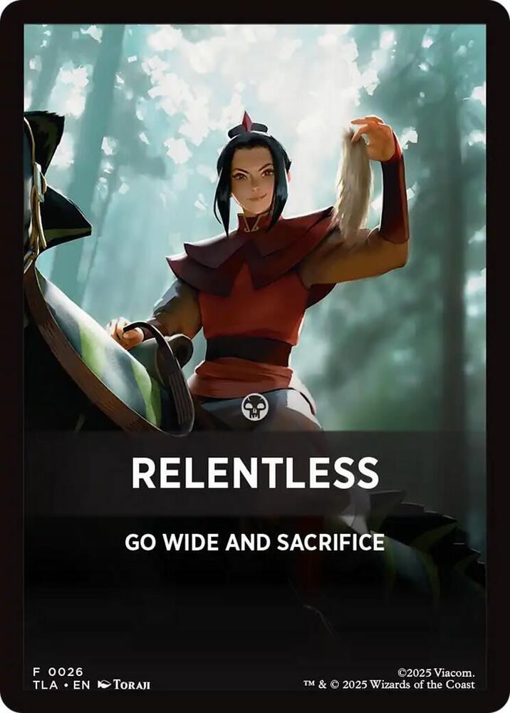 Relentless Theme Card 26 card from Avatar: The Last Airbender