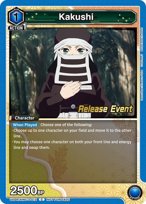 Kakushi UEPR/KMY-3-012 card from UEX05BT: Demon Slayer: Kimetsu no Yaiba Vol.2 Release Event Cards