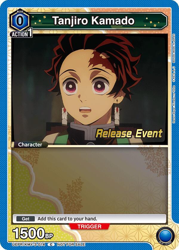 Tanjiro Kamado UEPR/KMY-3-014 card from UEX05BT: Demon Slayer: Kimetsu no Yaiba Vol.2 Release Event Cards