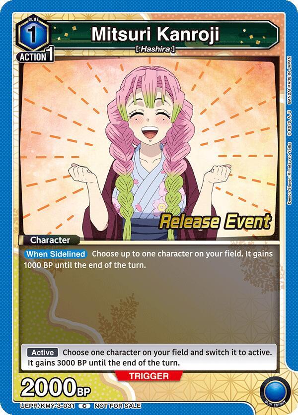 Mitsuri Kanroji UEPR/KMY-3-031 card from UEX05BT: Demon Slayer: Kimetsu no Yaiba Vol.2 Release Event Cards