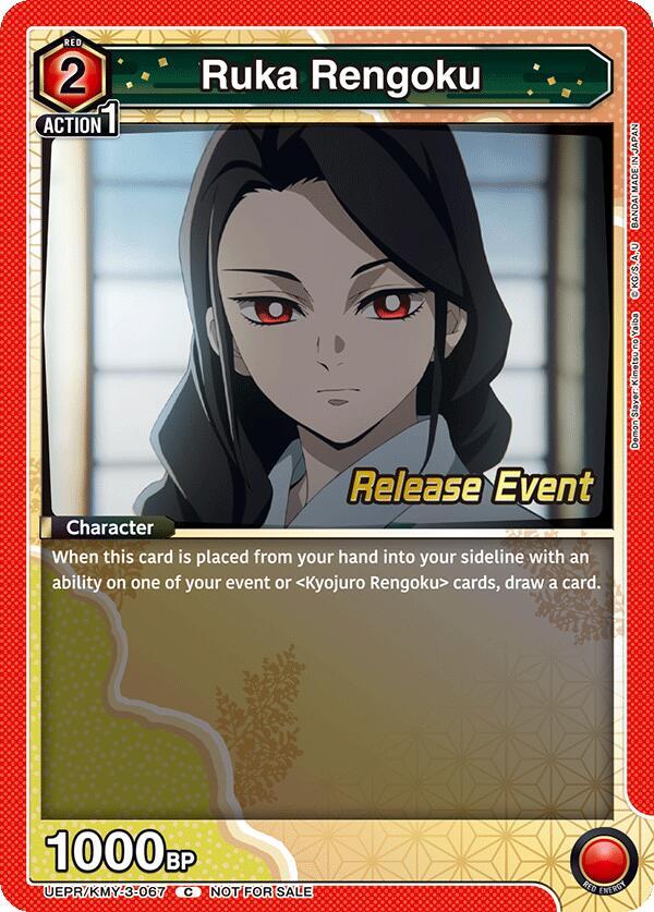 Ruka Rengoku UEPR/KMY-3-067 card from UEX05BT: Demon Slayer: Kimetsu no Yaiba Vol.2 Release Event Cards