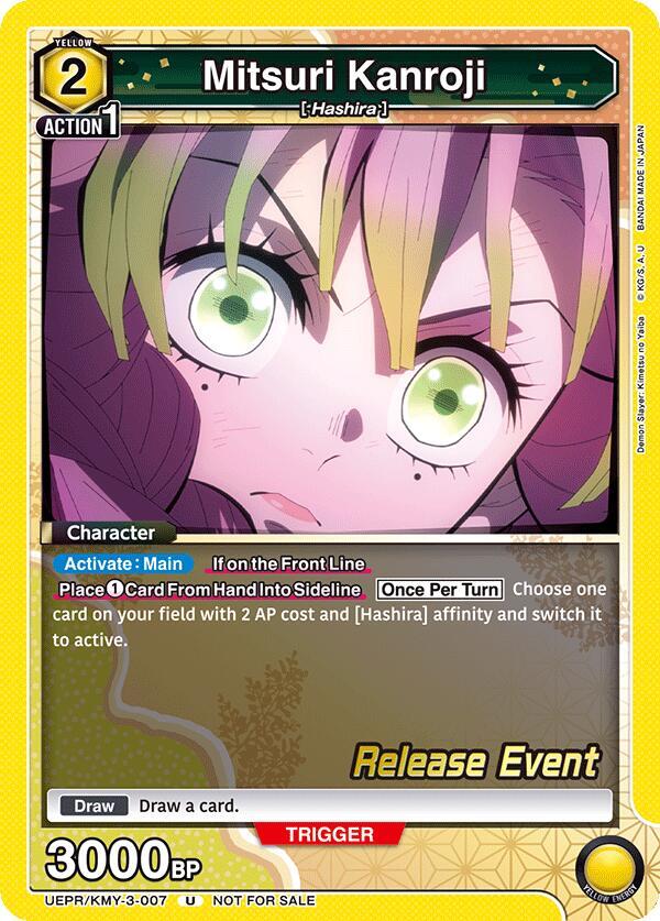 Mitsuri Kanroji UEPR/KMY-3-007 card from UEX05BT: Demon Slayer: Kimetsu no Yaiba Vol.2 Release Event Cards