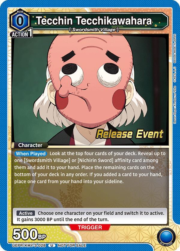 Tecchin Tecchikawahara UEPR/KMY-3-028 card from UEX05BT: Demon Slayer: Kimetsu no Yaiba Vol.2 Release Event Cards