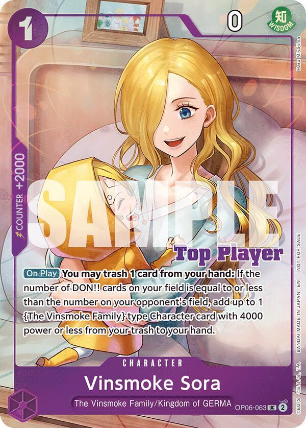Vinsmoke Sora (CS 25-26 Top Player Pack Vol. 2) OP06-063 card from One Piece Promotion Cards