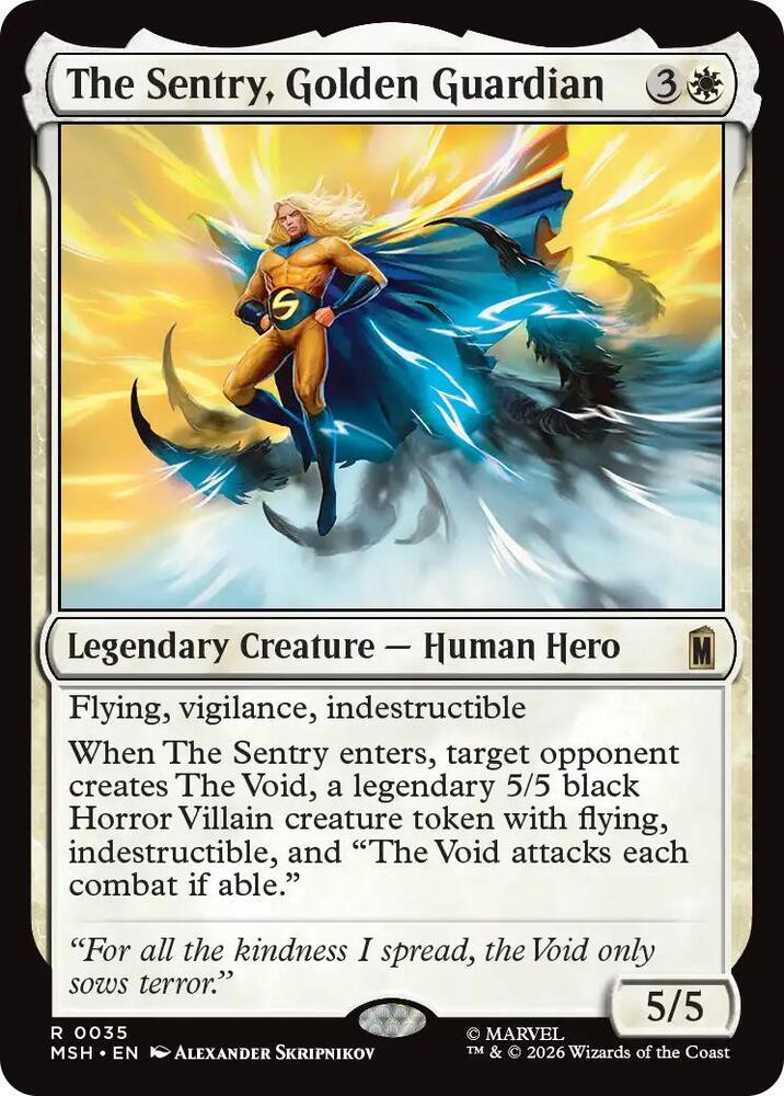 The Sentry, Golden Guardian 35 card from Marvel Super Heroes