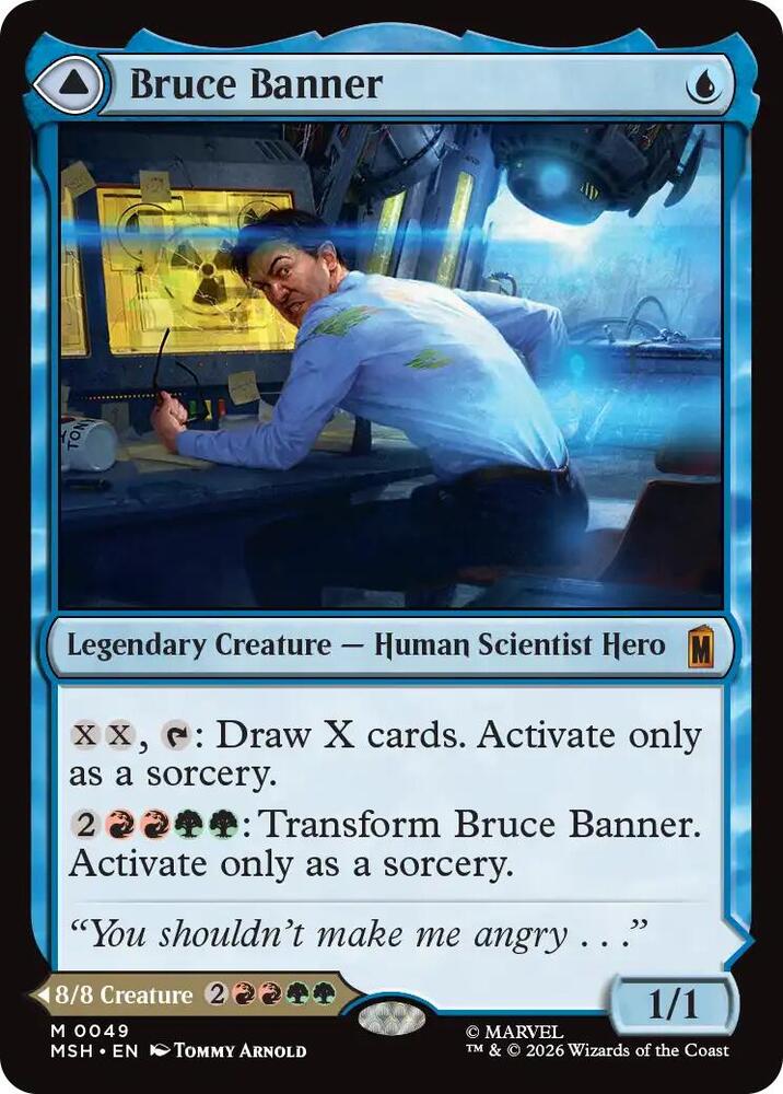 Bruce Banner 49 card from Marvel Super Heroes