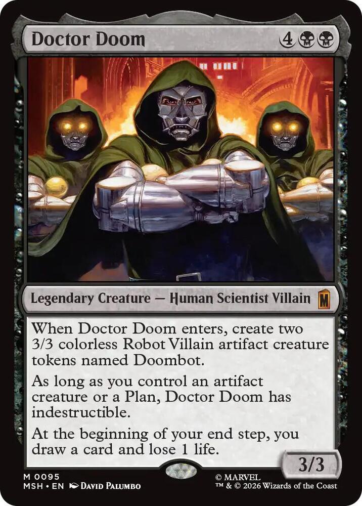 Doctor Doom 95 card from Marvel Super Heroes