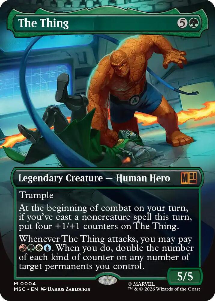 The Thing (Borderless) 4 card from Commander: Marvel Super Heroes