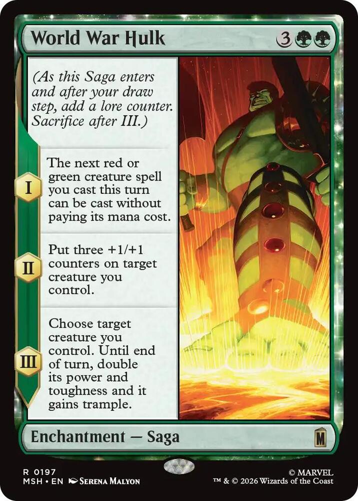 World War Hulk 197 card from Marvel Super Heroes