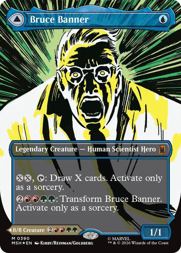 Bruce Banner (Borderless) 390 card from Marvel Super Heroes