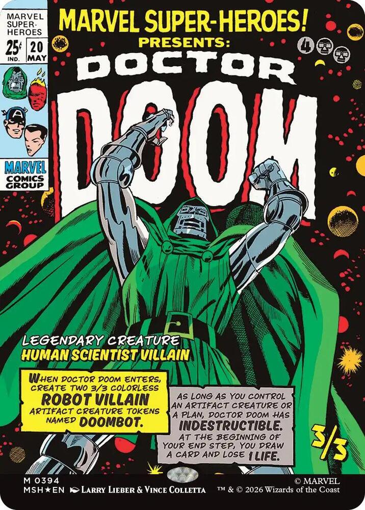 Doctor Doom (Borderless) 394 card from Marvel Super Heroes