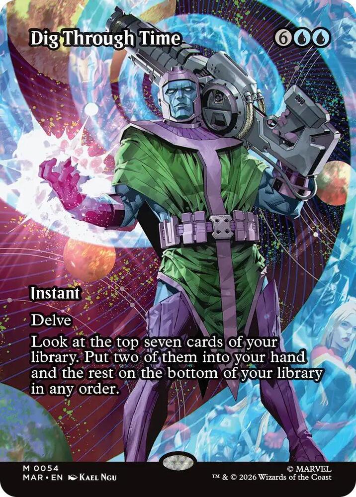 Dig Through Time (Borderless) 54 card from Marvel Universe Eternal-Legal