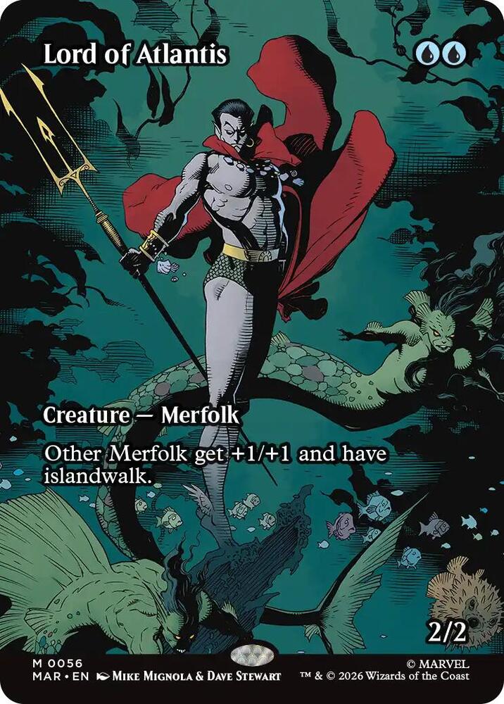 Lord of Atlantis (Borderless) 56 card from Marvel Universe Eternal-Legal