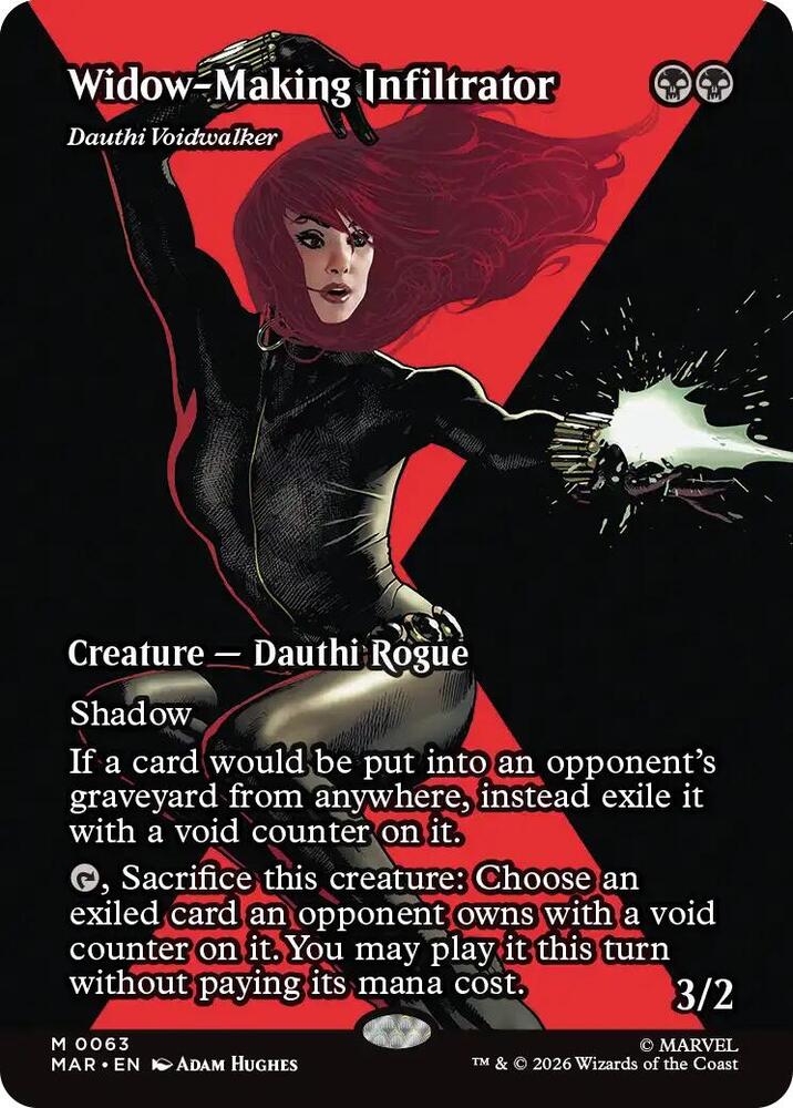 Widow-Making Infiltrator - Dauthi Voidwalker (Borderless) 63 card from Marvel Universe Eternal-Legal