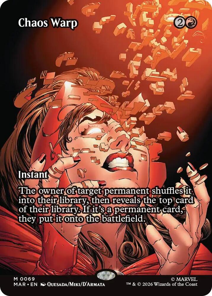 Chaos Warp (Borderless) 69 card from Marvel Universe Eternal-Legal