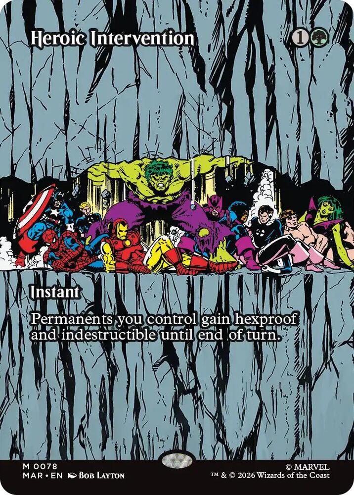 Heroic Intervention (Borderless) 78 card from Marvel Universe Eternal-Legal