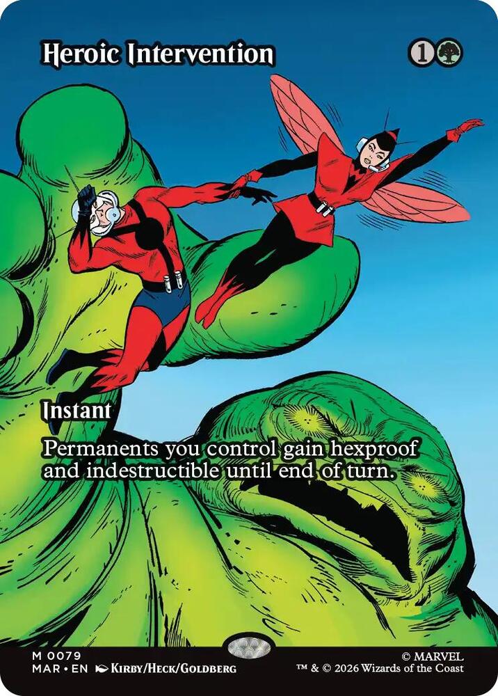 Heroic Intervention (Borderless) 79 card from Marvel Universe Eternal-Legal