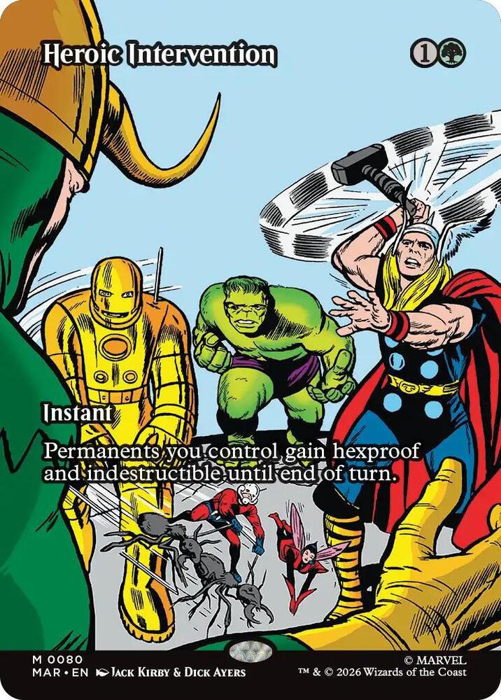 Heroic Intervention (Borderless) 80 card from Marvel Universe Eternal-Legal