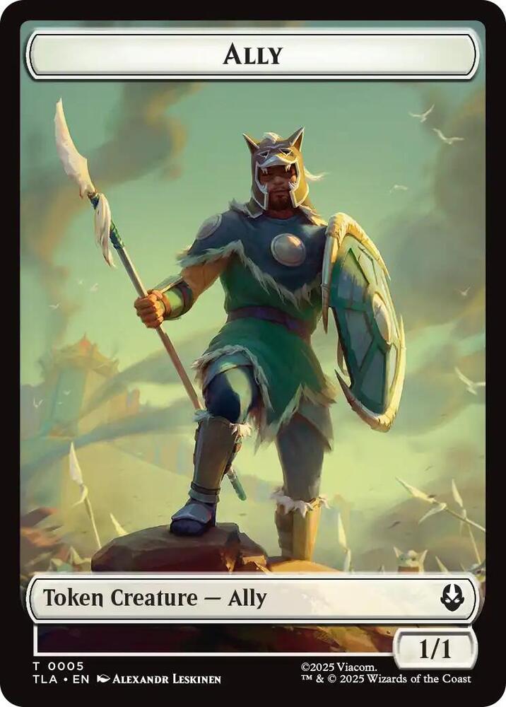 Ally (0005) // Clue Double-Sided Token 5 // 18 card from Avatar: The Last Airbender