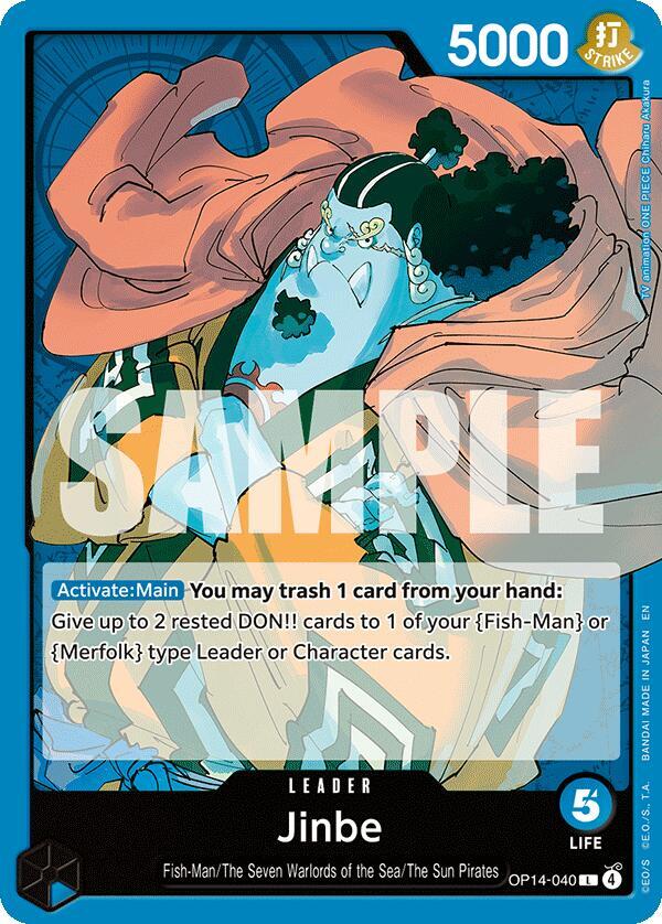Jinbe OP14-040 card from The Azure Sea's Seven