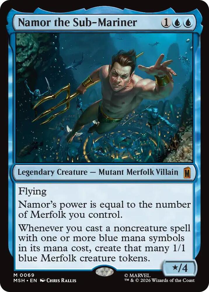 Namor the Sub-Mariner 69 card from Marvel Super Heroes