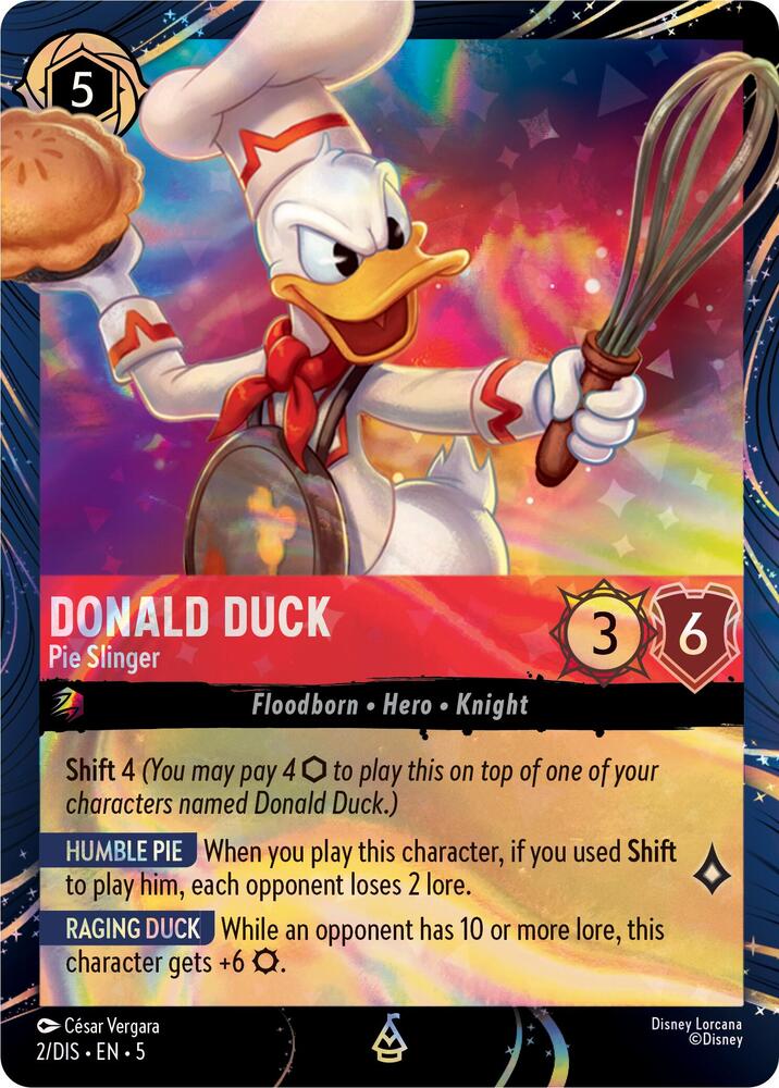 Donald Duck - Pie Slinger 2 card from Disney Lorcana Promo Cards