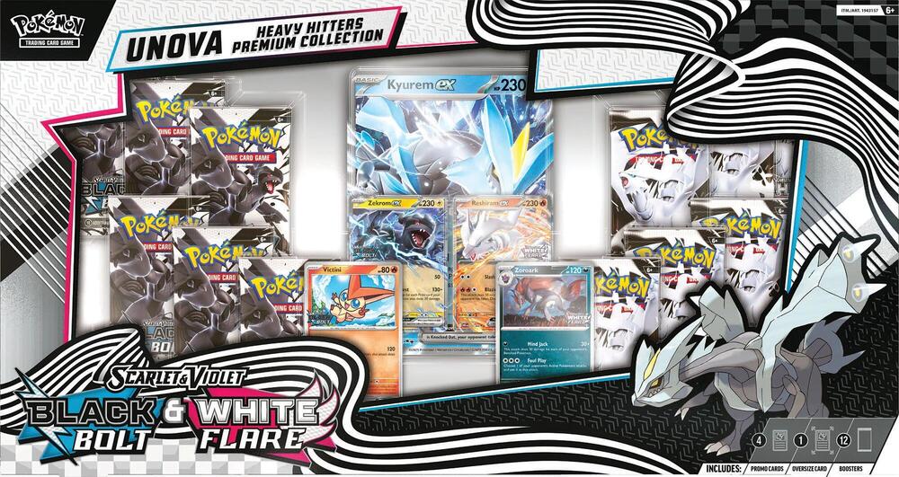Unova Heavy Hitters Premium Collection card from SV: Black Bolt