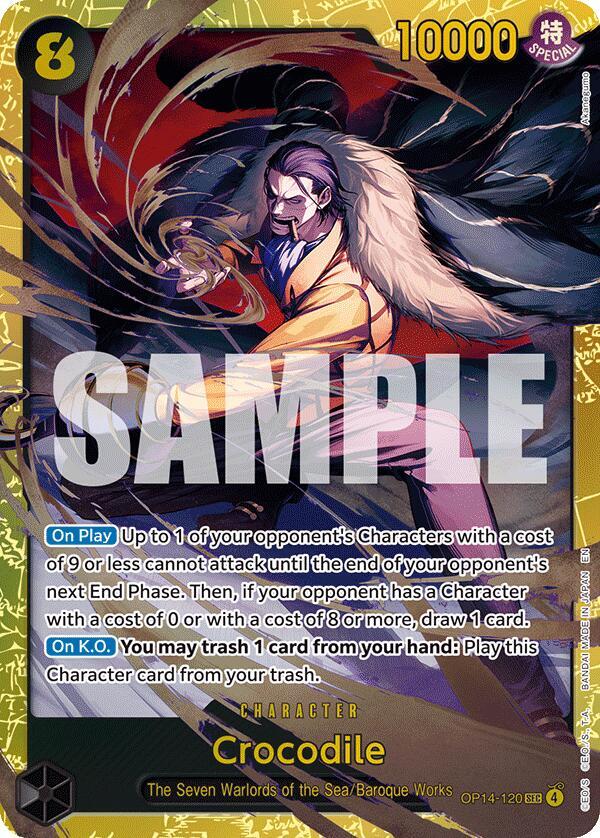 Crocodile OP14-120 card from The Azure Sea's Seven