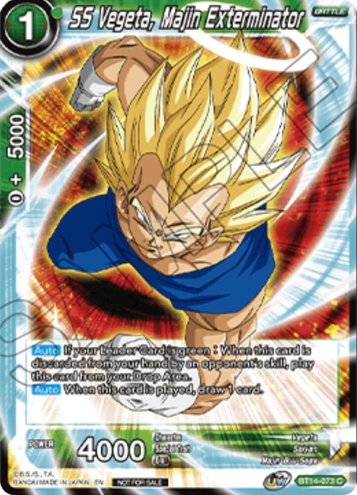 SS Vegeta, Majin Exterminator (Championship 2025 Finals Pack) BT14-073 card from Tournament Promotion Cards