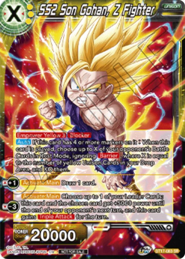 SS2 Son Gohan, Z Fighter (Championship 2025 Finals Pack) BT17-083 card from Tournament Promotion Cards