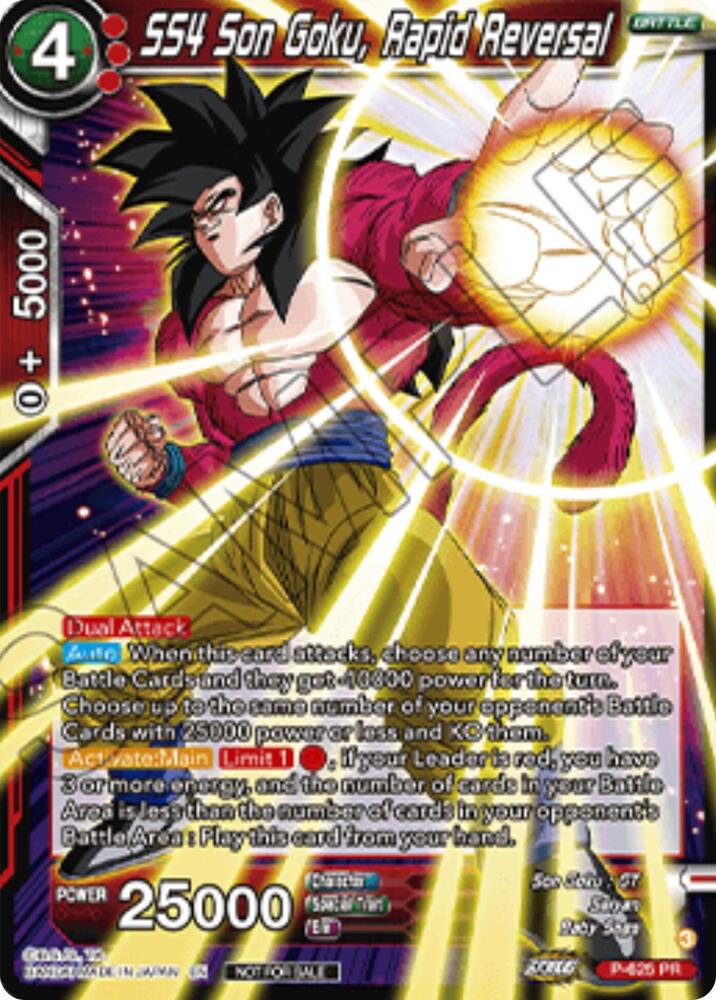 SS4 Son Goku, Rapid Reversal (Championship 2025 Finals Pack) P-625 card from Tournament Promotion Cards