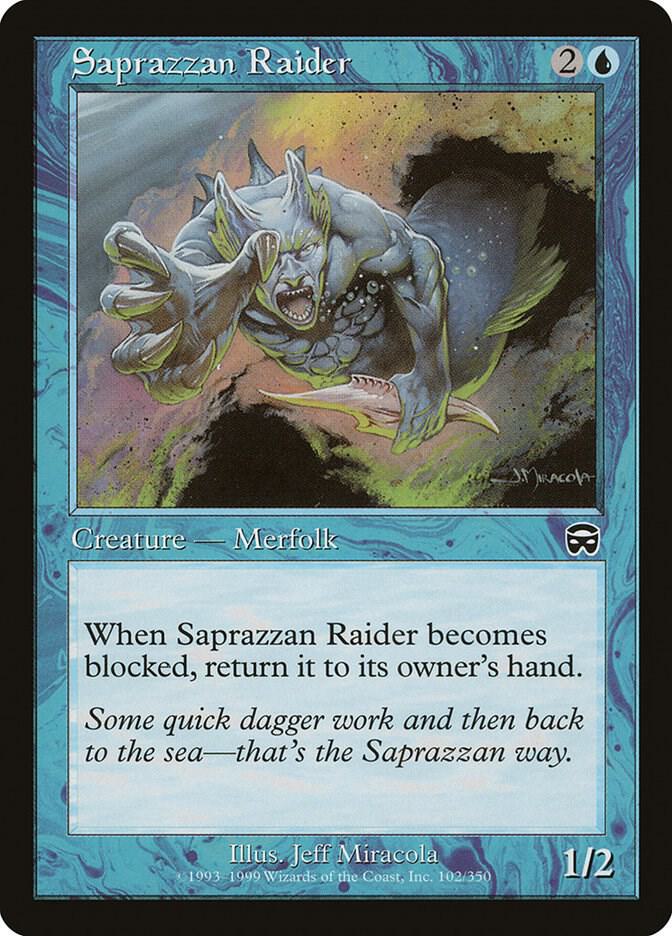 Saprazzan Raider 102 card from Mercadian Masques