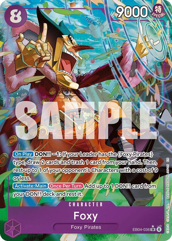 Foxy (Alternate Art) EB04-036 card from The Azure Sea's Seven