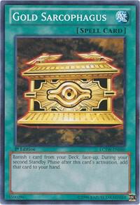 Gold Sarcophagus LCYW-EN080 card from Legendary Collection 3: Yugi's World