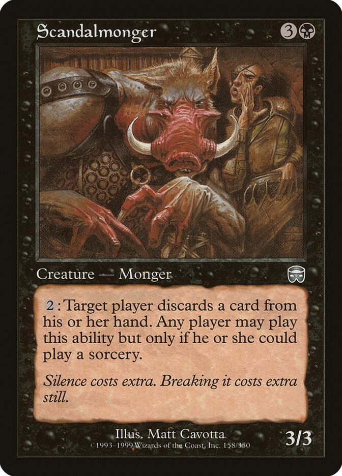 Scandalmonger 158 card from Mercadian Masques