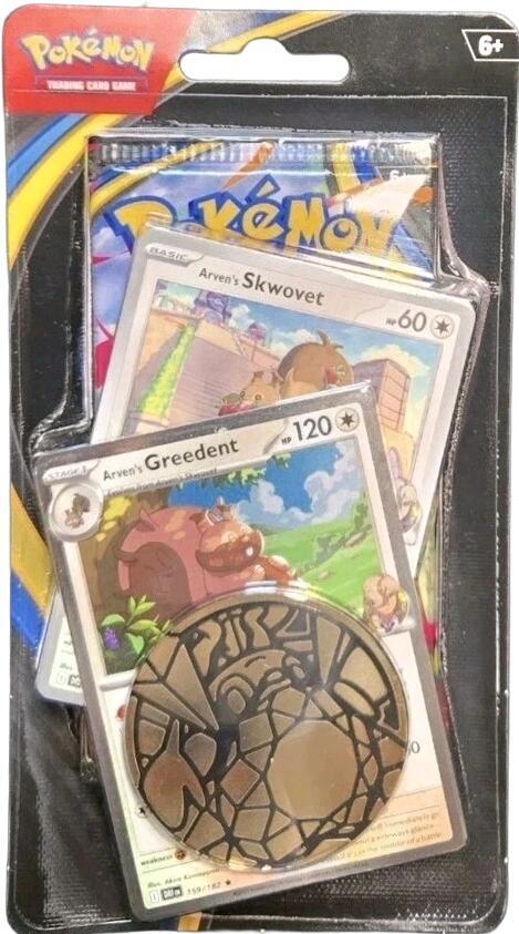 Phantasmal Flames Premium Checklane Blister [Arven's Greedent] card from ME02: Phantasmal Flames
