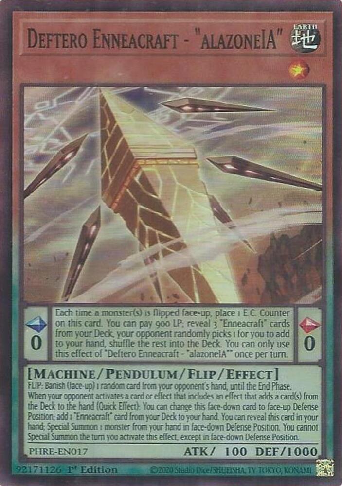 Deftero Enneacraft - "alazoneIA" (Super Rare) PHRE-EN017 card from Phantom Revenge