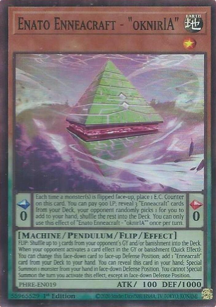 Enato Enneacraft - "oknirIA" (Super Rare) PHRE-EN019 card from Phantom Revenge
