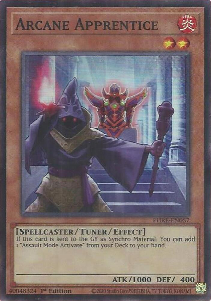 Arcane Apprentice (Super Rare) PHRE-EN057 card from Phantom Revenge