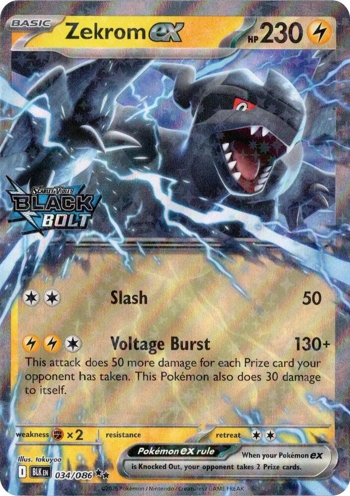 Zekrom ex (Black Bolt Stamped) 034/086 card from Miscellaneous Cards & Products