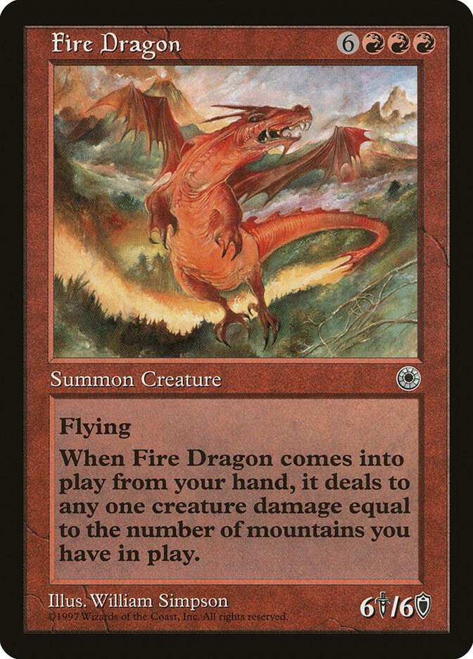 Fire Dragon card from Portal