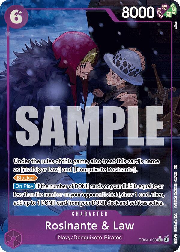 Rosinante & Law (Alternate Art) EB04-038 card from The Azure Sea's Seven