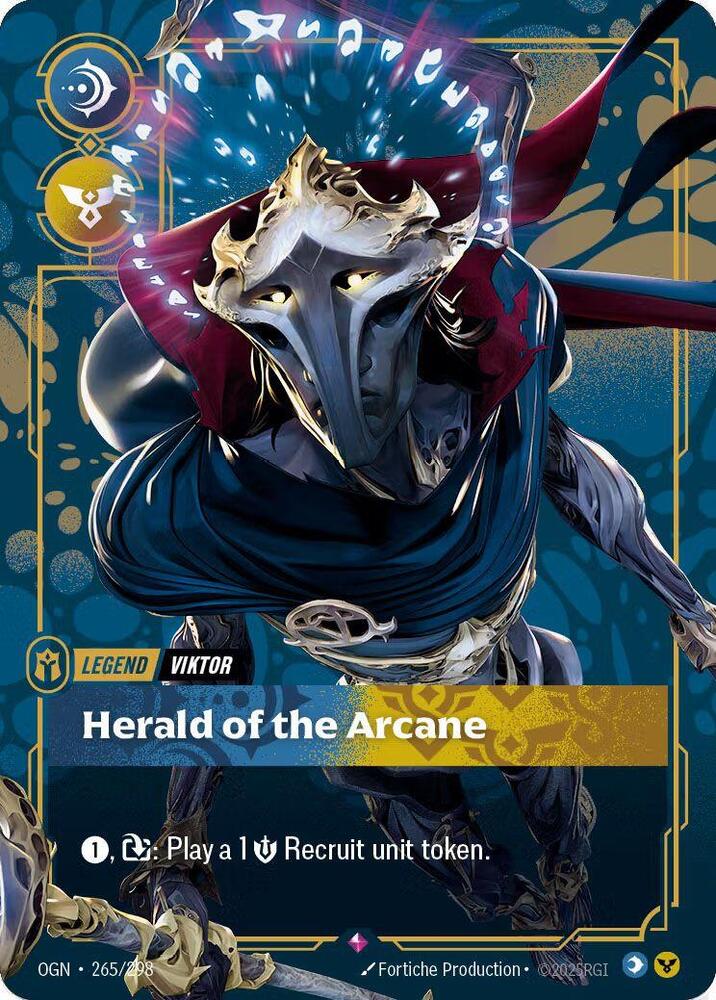 Viktor - Herald of the Arcane (Metal) (Best Of) 265/298 card from Riftbound Organized Play Promotional Cards