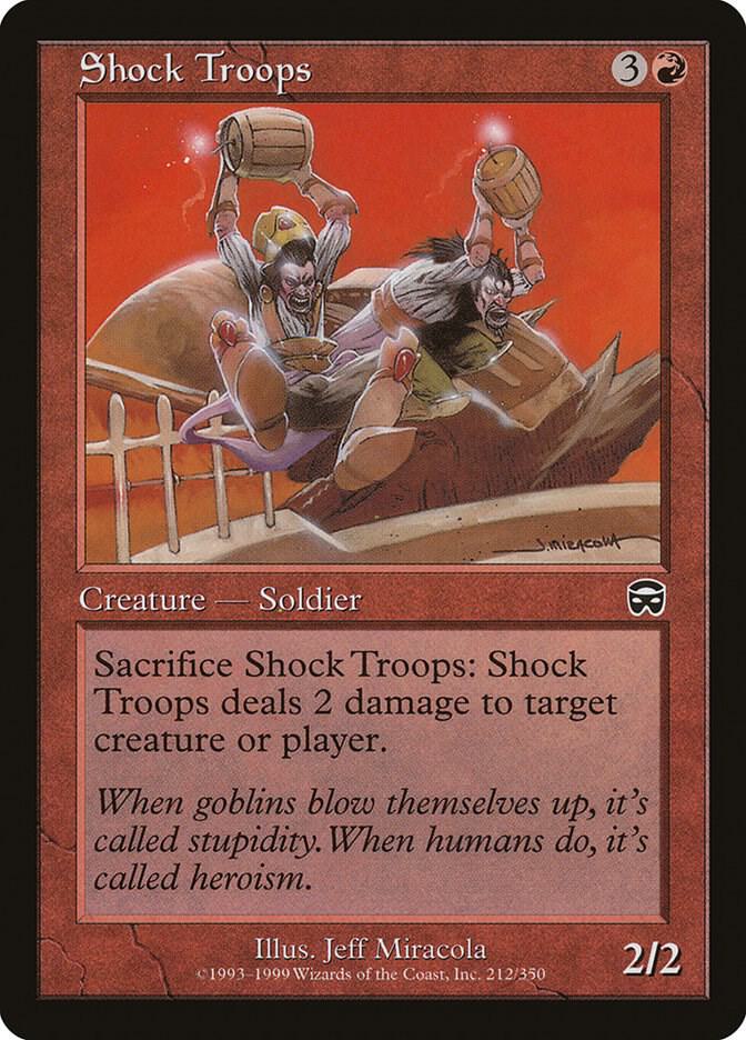 Shock Troops 212 card from Mercadian Masques