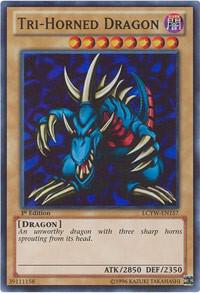 Tri-Horned Dragon LCYW-EN157 card from Legendary Collection 3: Yugi's World