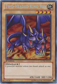 Two-Headed King Rex LCYW-EN158 card from Legendary Collection 3: Yugi's World