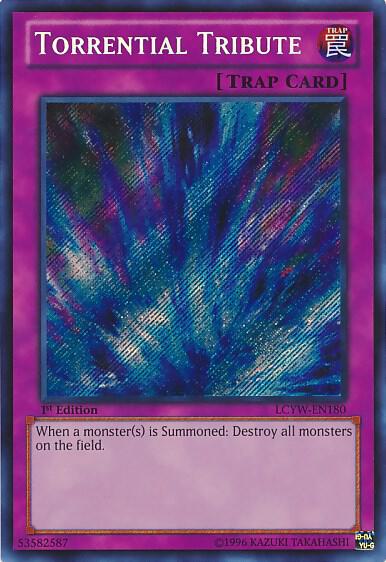 Torrential Tribute LCYW-EN180 card from Legendary Collection 3: Yugi's World